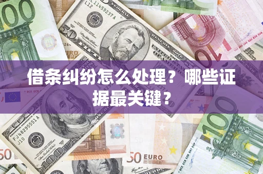 济南借条纠纷怎么处理？哪些证据最关键？