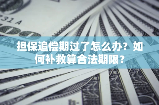济南担保追偿期过了怎么办？如何补救算合法期限？